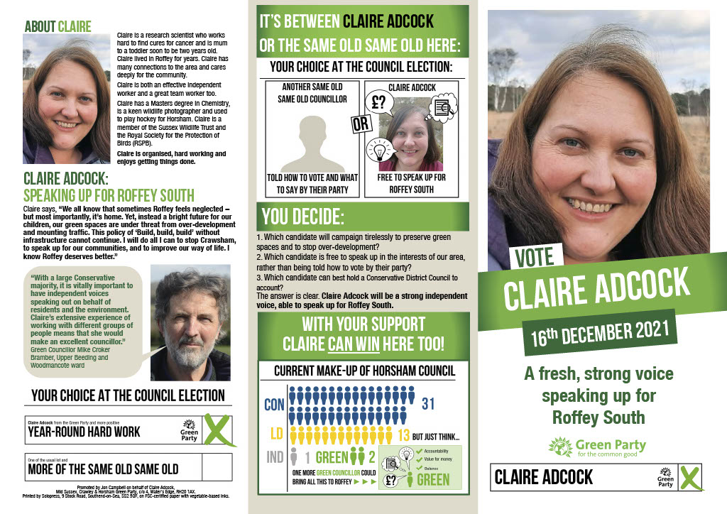 Claire Adcock Roffey South election address_1